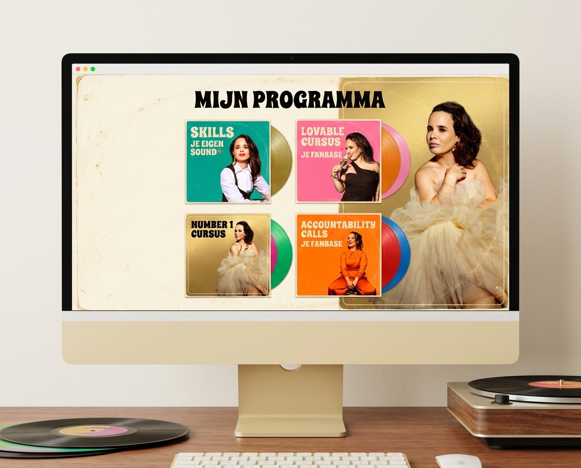 Monitor mockup met Mijn Programma overzicht